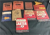 Lots of vintage Carter and Holley carburetor sets