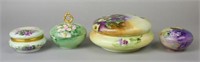 Grouping of Four Limoges Porcelain Boxes