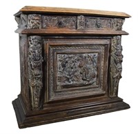 18th Century Continental Carved Figural Cabinet