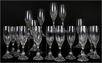 18 Baccarat Massena Crystal Champagne Flutes