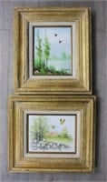 2 Oils on Canvas Nature Scenes