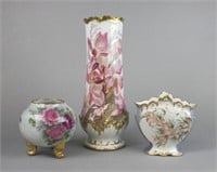 Lot of Three Porcelain Vases