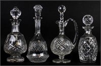 4 Waterford & Galway Crystal Decanters