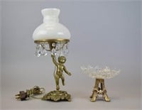 Gilt Bronze Lamp & Tazza