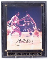 Julius “Dr. J” Irving Signed & Mounted Photograph