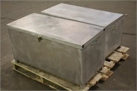 (2) Metal Pontoon Storage Benches