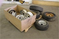 Assorted Boat Trailer Rims & Tires