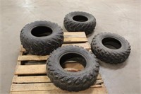 (4) ATV Tires, Front & Rear, AT25x10-12 & 25x8-12