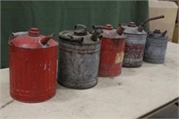 (5) Vintage Kerosene Cans