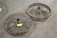 (2) Steel Wheels, Approx 28"
