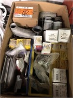 BOX OF ASST ELECTRICAL PARTS--RECEPTACLES, PLATES