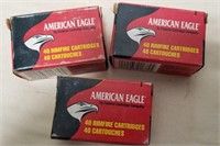 (3)(40) Round Boxes American Eagle 22 LR