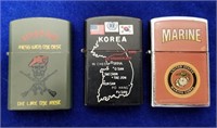 (3) Military Theme Lighters