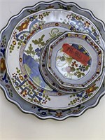 4 Hand-painted Italian Pottery Platters