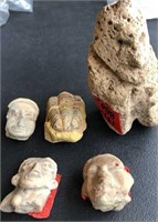 Ancient figurine heads