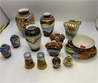 Lot of Japanese miniature vases