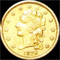 1836 $2.50 Gold Quarter Eagle ABOUT UNCIRCULATED