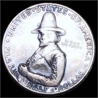 1920 Pilgrim Half Dollar NEARLY UNCIRCULATED