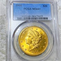 1904 $20 Gold Double Eagle PCGS - MS64+