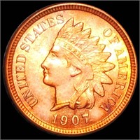 1907 Indian Head Penny UNCIRCULATED RED