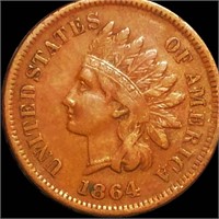 1864 "WITH L" Indian Head Penny ABOUT UNCIRCULATED