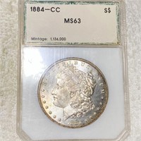 1884-CC Morgan Silver Dollar PCI - MS63