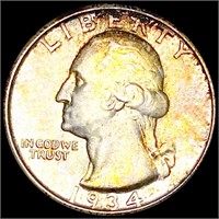 1934 Washington Silver Quarter CLOSELY UNC