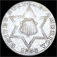1856 Three Cent Silver CLOSELY UNCIRCULATED