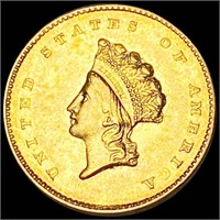 1855 Type 2 Rare Gold Dollar UNCIRCULATED