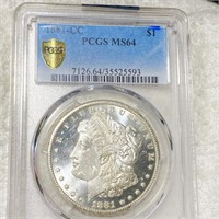 1881-CC Morgan Silver Dollar PCGS - MS64