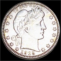 1915-S Barber Silver Quarter CLOSELY UNCIRCULATED