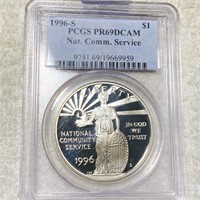 1996-S Community Silver Dollar PCGS - PR 69ULTCAM