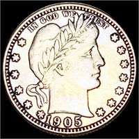 1905-S Barber Silver Quarter LIGHTLY CIRCULATED