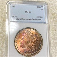 1885 Morgan Silver Dollar NNC - MS66