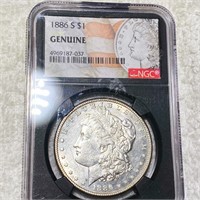 1886-S Morgan Silver Dollar NGC - GENUINE
