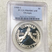 1988-S Olympic Silver Dollar PCGS - PR 69 DCAM