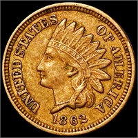 1862 Indian Head Penny CLOSELY UNCIRCULATED