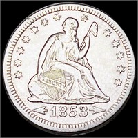 1853 Seated Liberty Quarter NEARLY UNCIRCULATED