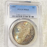 1889 Morgan Silver Dollar PCGS - MS64