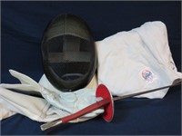 Fencing Set Blade Helmet Jacket Gloves