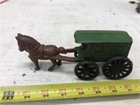 Cast iron us mail horse & buggy