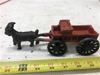 Cast iron expresso wagon & horse