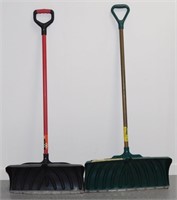 ** Two Snow Shovels with Metal Blade