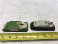 2 vintage 4” Argo tin police cars with moving
