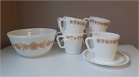 Pyrex Butterfly Pattern - 9 Piece Set