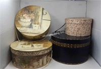 4 Assorted Hat Boxes