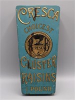 Vintage Cresca Cluster Raisins Tin