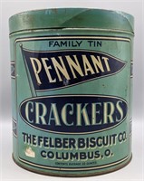 Vintage Pennant Crackers Family Tin
