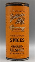 Vintage Golden Key Ground Allspice Tin