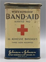 Vintage Johnson & Johnson Water Proof Band-Aid Tin